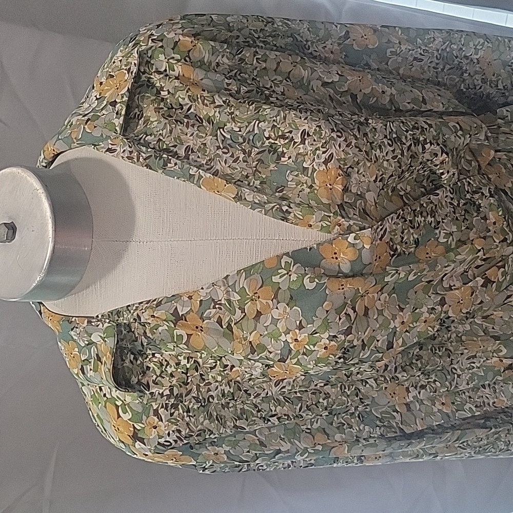 Rayne Ditsy Fitted Waisted Shirt Collar CupShe Dress (M)